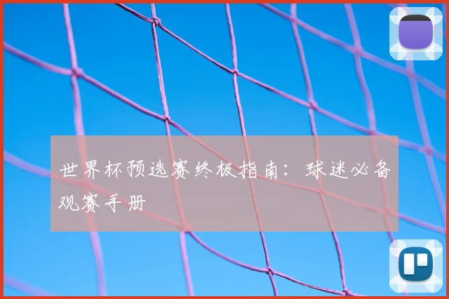 世界杯预选赛终极指南：球迷必备观赛手册